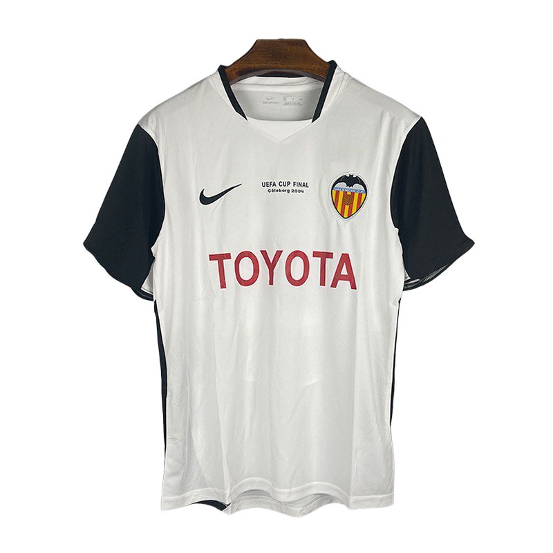 Camiseta retro Valencia 03/04 1ª equipación Inscripción UEFA CUP 2004