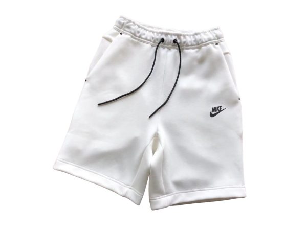 Pantalón Corto Nike Tech Fleece Blanco