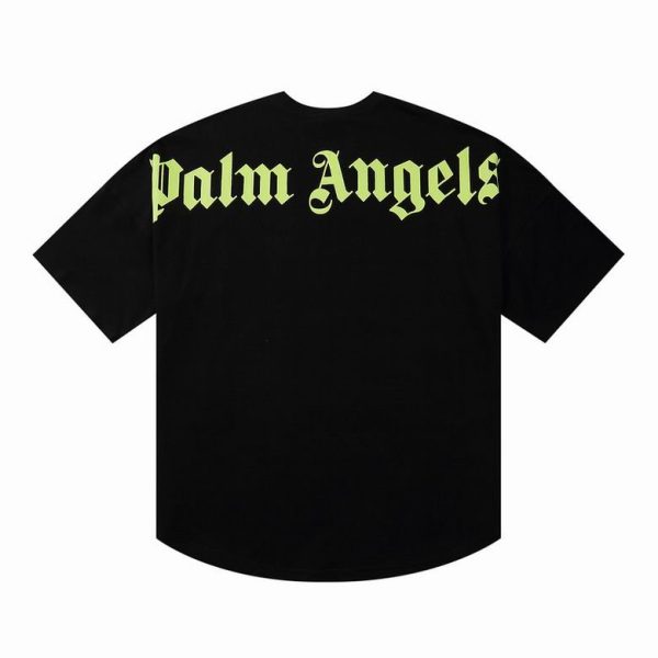 T-shirt Palm Angels noir et fluorescent