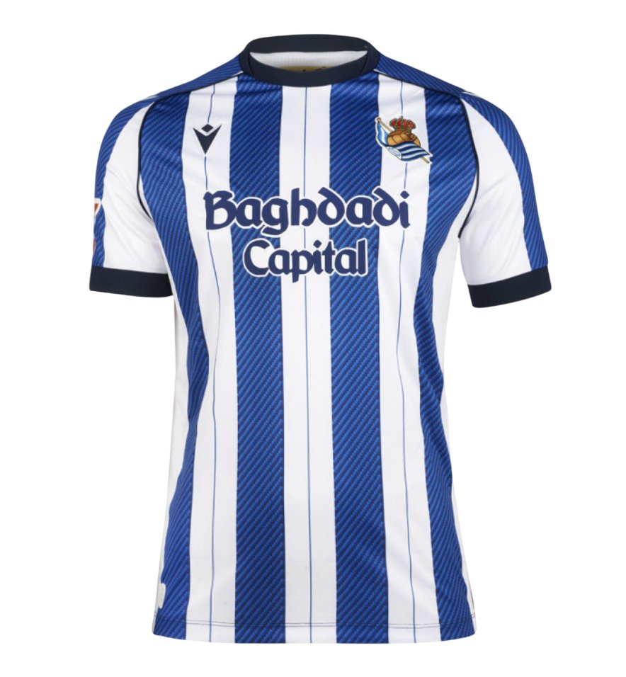 Real Sociedad 25/26 home shirt with sponsor