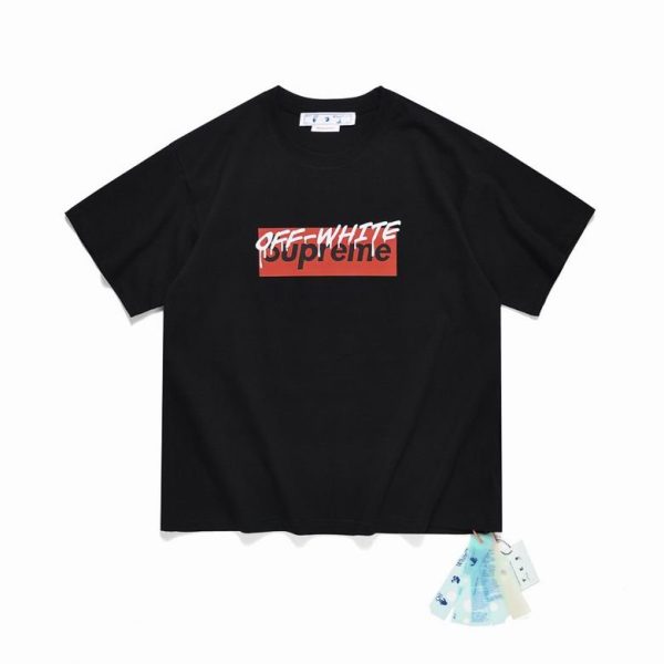 T-shirt Off-White Oversize noir x SUPREME