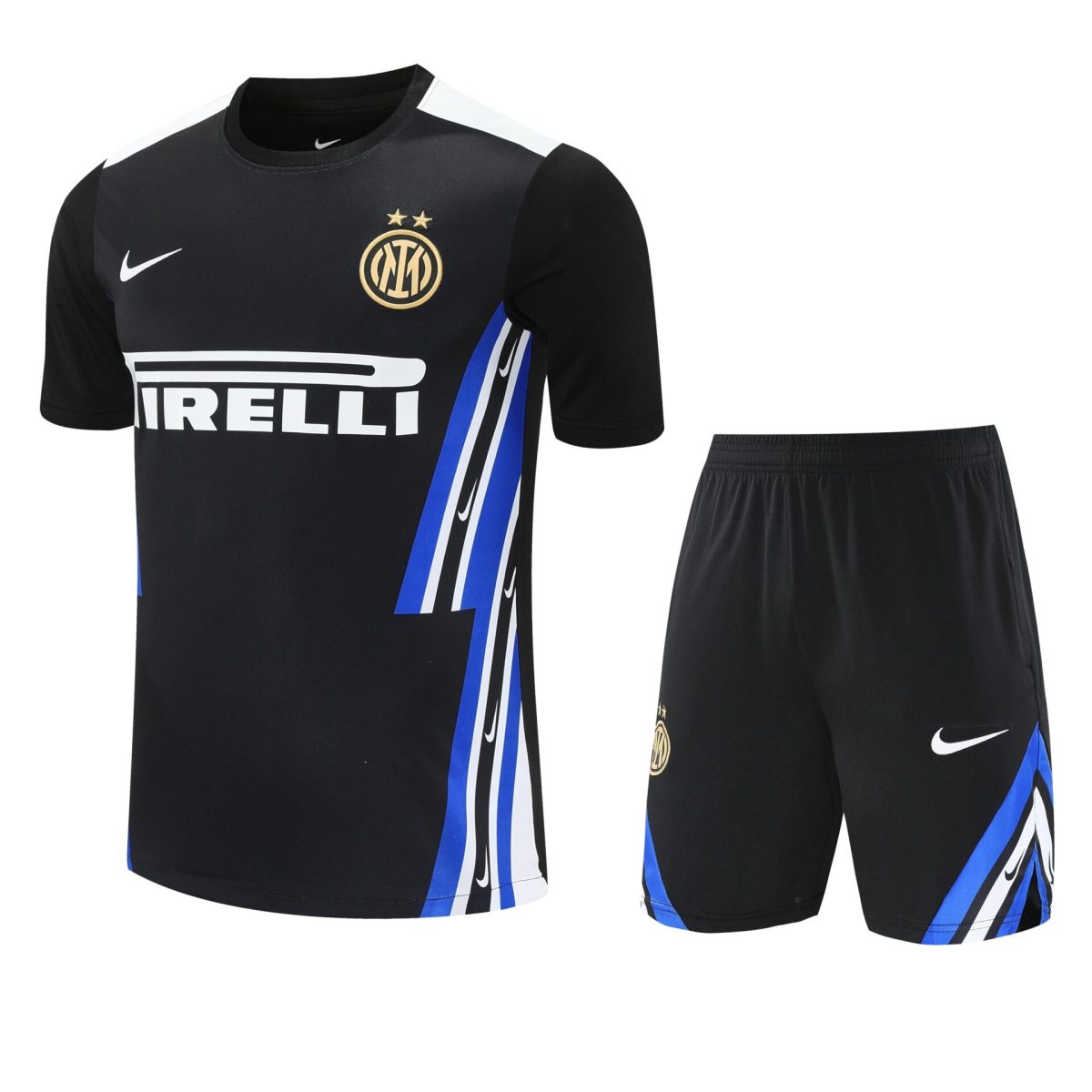 Ensemble d'échauffement Inter Milan noir rayures