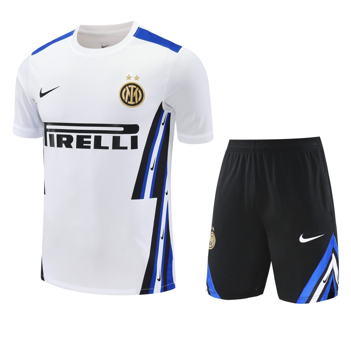 Inter Milan white striped warm-up set