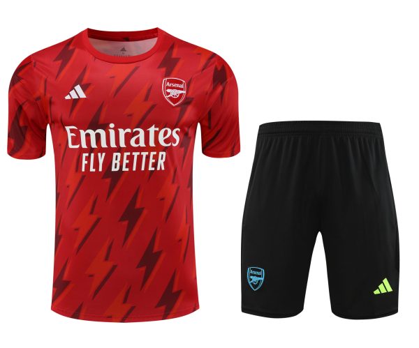 Ensemble d'échauffement Arsenal rouge éclairs