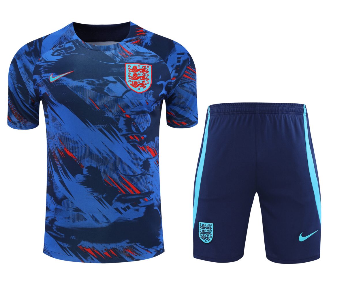 England blue paint design warm-up set
