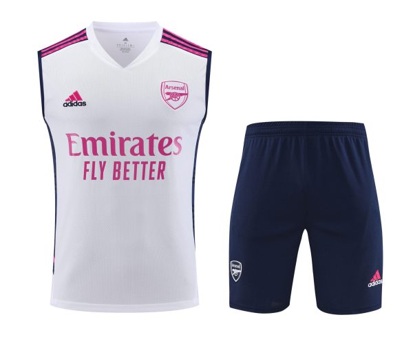 Ensemble débardeur Arsenal blanc et rose