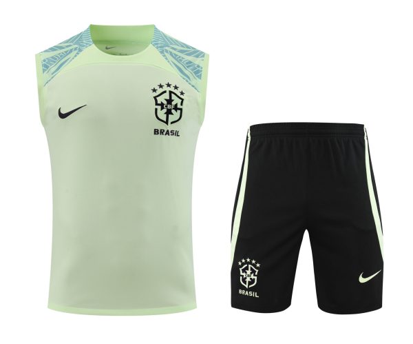 Conjunto tirantes Brasil verde claro