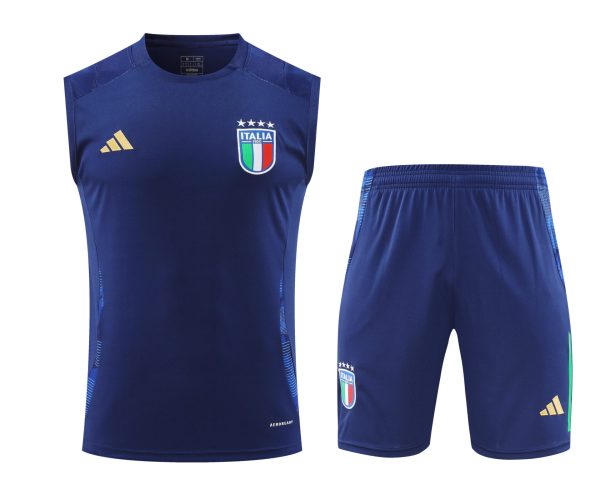Italy dark blue sleeveless kit