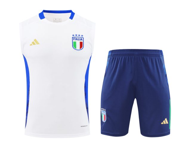 Italy white sleeveless kit