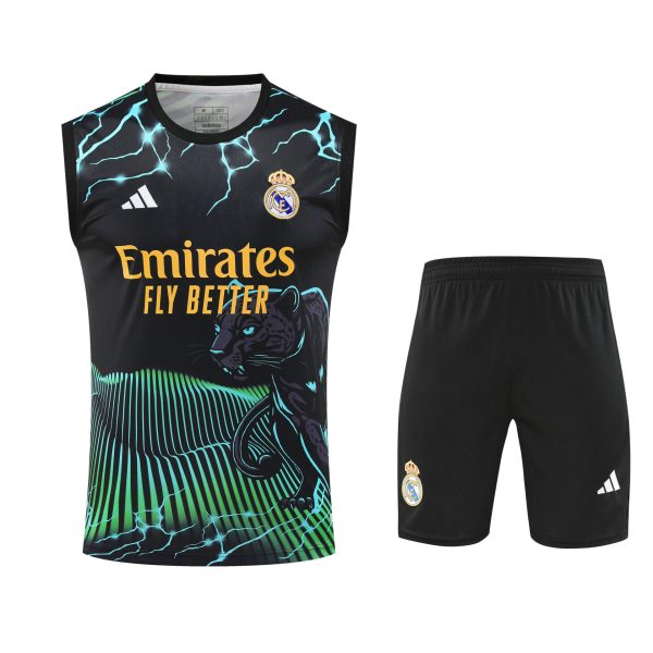 Ensemble débardeur Real Madrid design panthère vert