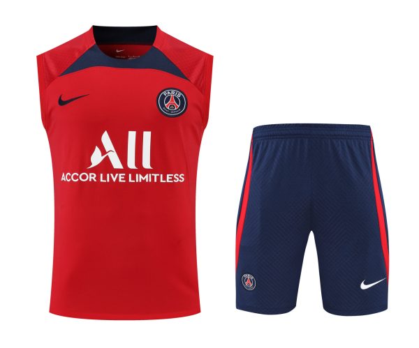 PSG red sleeveless kit