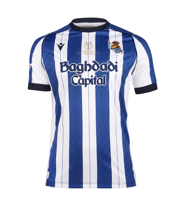Camiseta Real Sociedad 25/26 talla niño 1ª equipación Edición Final Copa del Rey